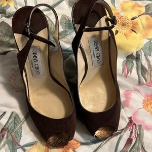 Size 37 brown Jimmy Choo pumps